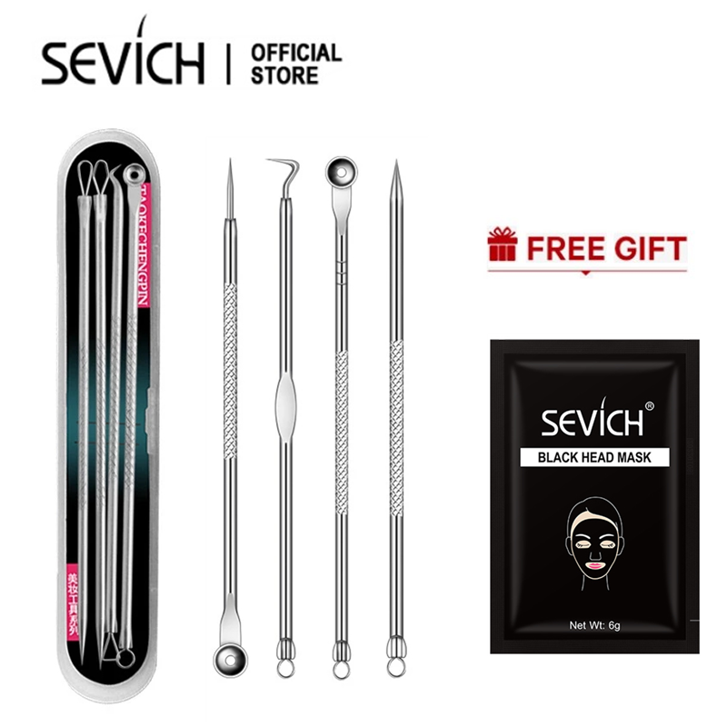 Sevich 4pcs / Set Alat Penghilang Komedo / Jerawat