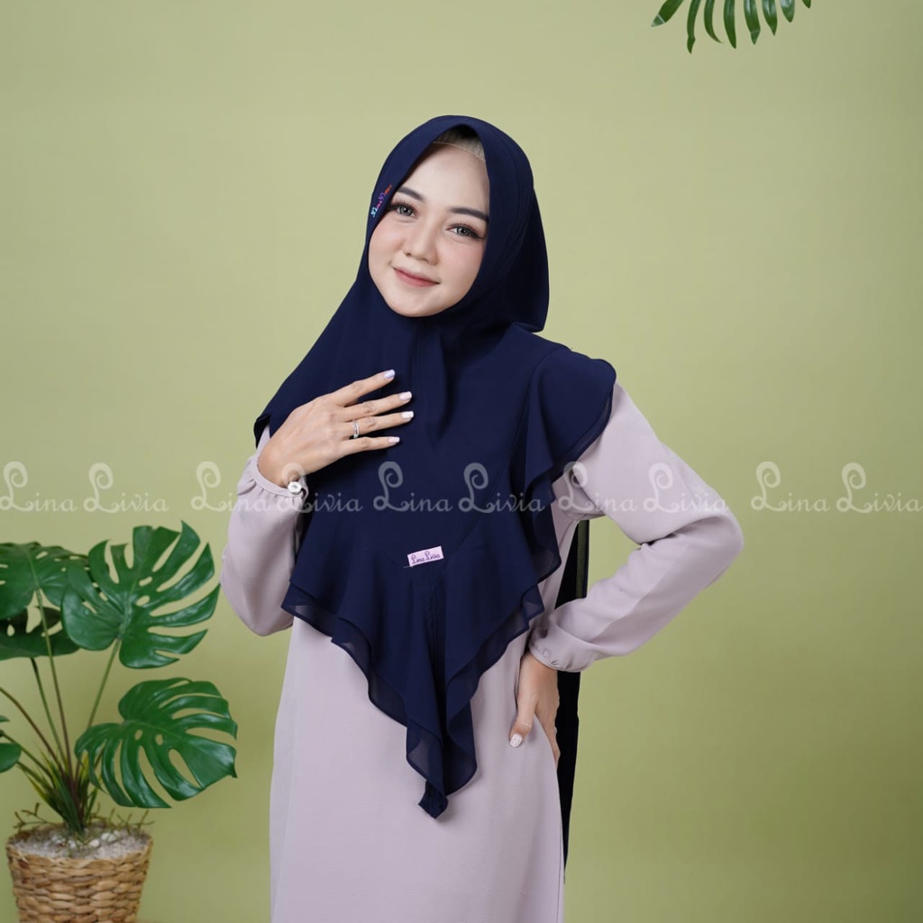 Linalivia HIjab - Khimar syari Luana ceruty baby doll premium