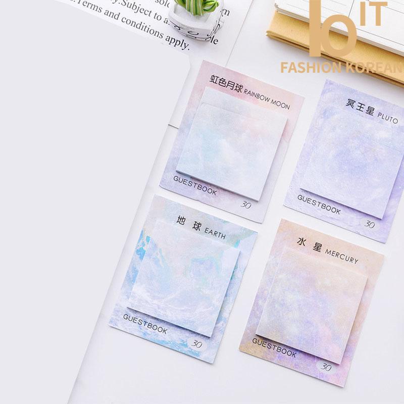 

[COD✨Ready stock]Kertas Memo Sticky Note /Bentuk Kotak Motif Planet Lucu-YES