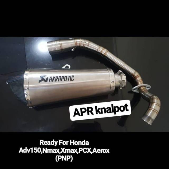 Knalpot Akrapovic for Honda Adv150 Nmax Xmax PCX Aerox All matic Fulset PNP siap pasang