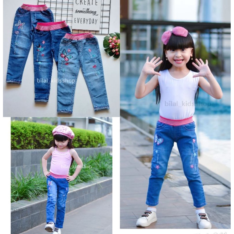 CELANA JEANS PANJANG ANAK PEREMPUAN 1-12TH