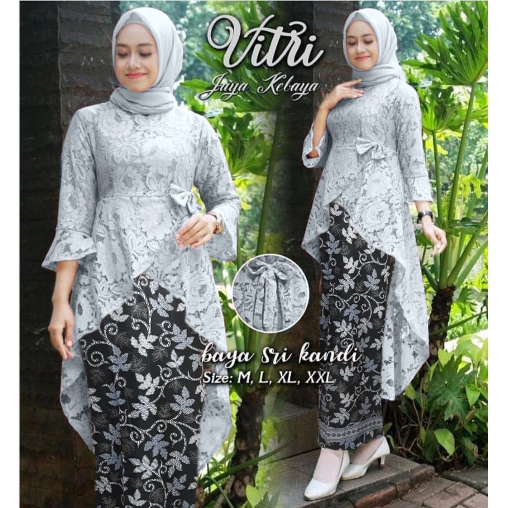 KEBAYA VITRI ROK BATIK / PAKAIAN SETELAN WANITA LENGAN PANJANG L XL XXL