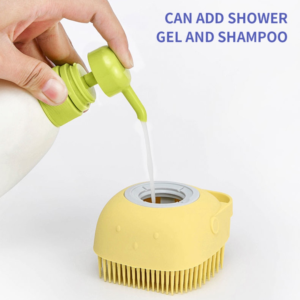 Spons Mandi / Sikat Badan Silikon / Shower brush / Sikat Mandi Silikon Dispenser portable Bath Brush With Hook Soft Silicone Baby Showers Cleaning Mud Dirt Remover Massage Back Scrub Showers Bubble Non-toxic Brushes