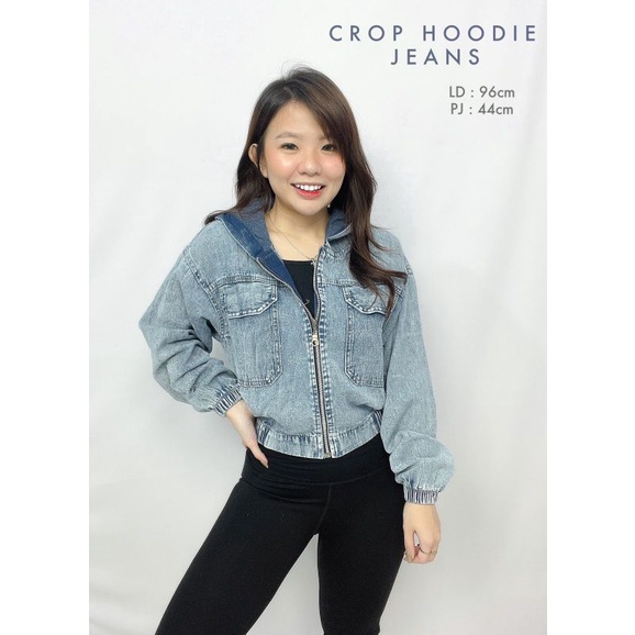 Jaket Jeans Crop Hoodie Jeans Jaket Jeans Import Good Quality Women Jeans Jaket Fashion Import