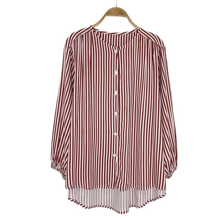 ATASAN BLOUSE SALUR / ATASAN BLOUSE WANITA / OBERSIZE BLOUSE