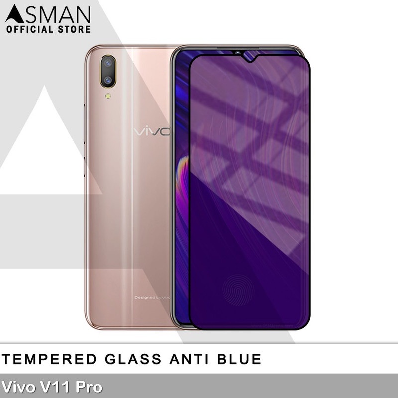 Tempered Glass Blue Light Full Lem VIVO V11 Pro Anti Radiasi Screen Protector