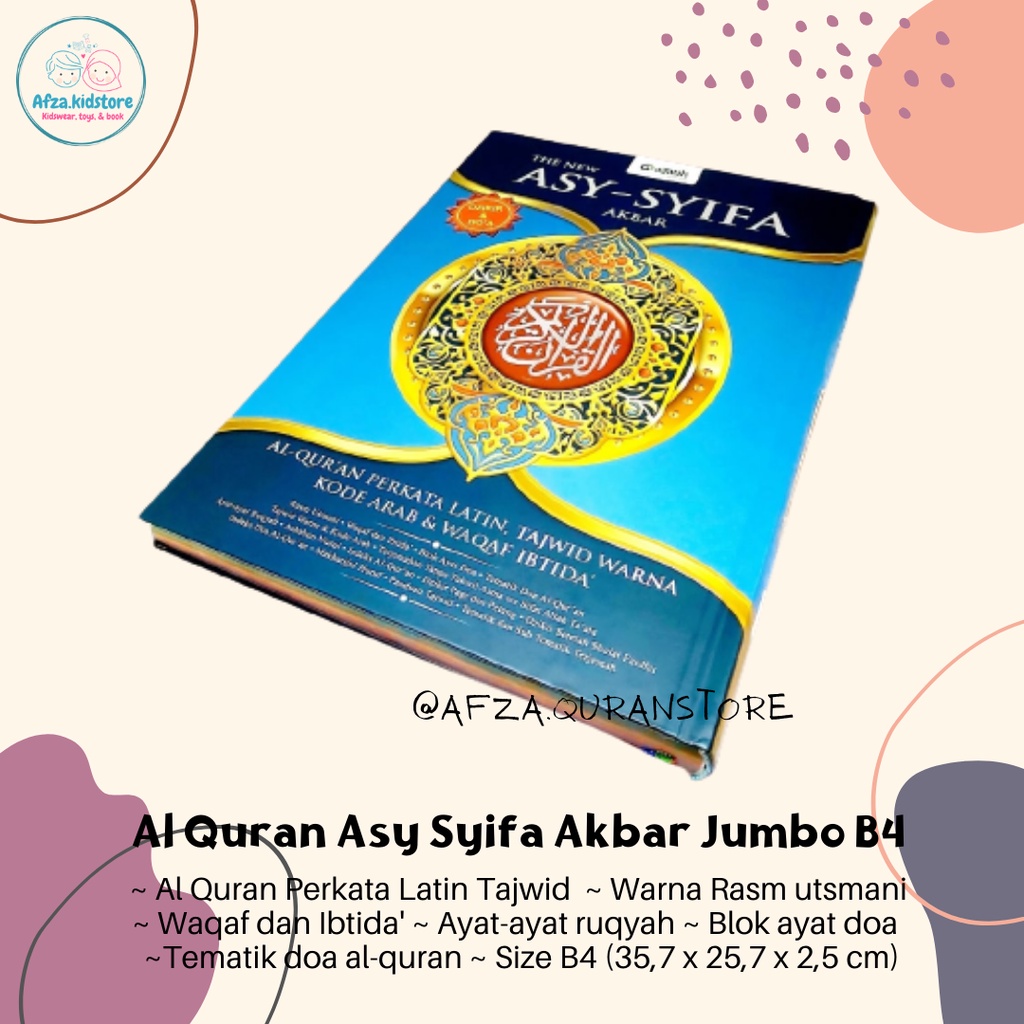Al Quran Manula - Al Quran Besar - Al Quran Lansia - Al Quran Perkata Latin Tajwid Warna Asy Syifa A