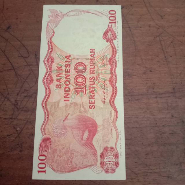 Koleksi antikan uang indonesia 100 rupiah goura