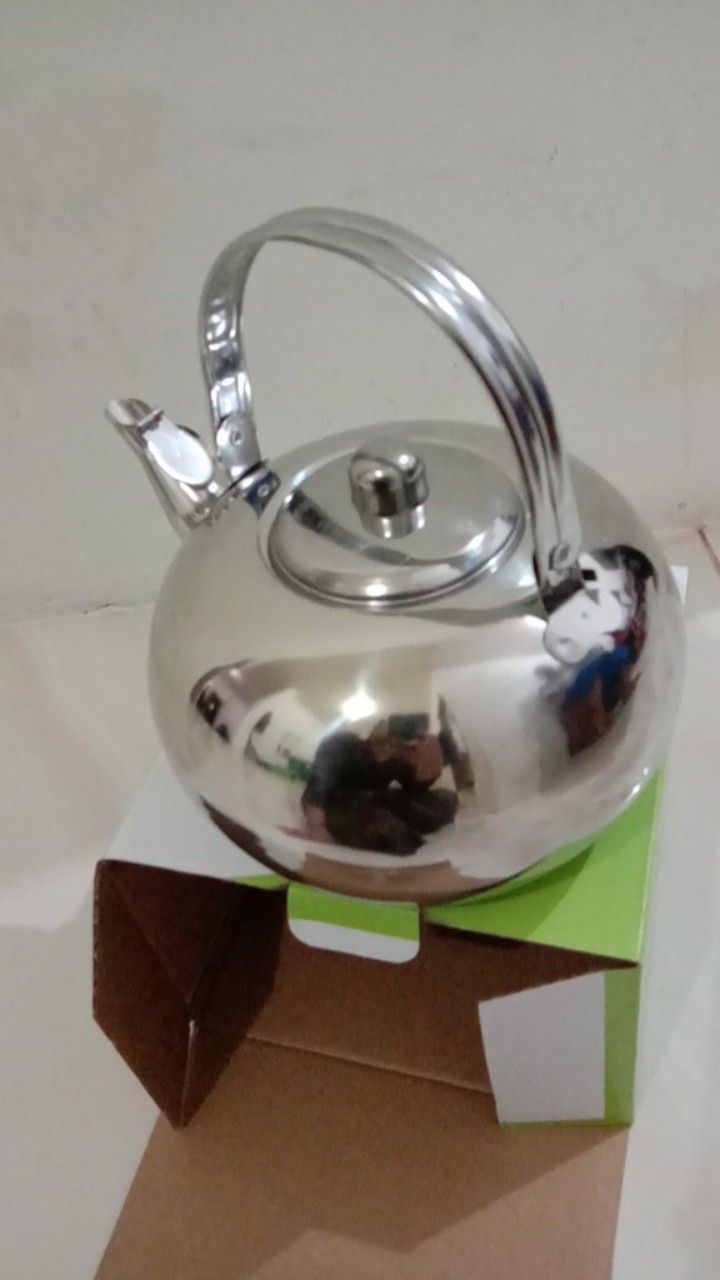Ketel / Teko / Ceret / Tea Mini Pot Emas 18cm Stainless Plus Saringan
