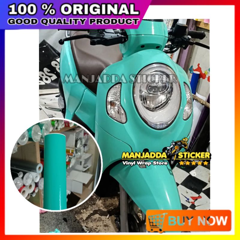 STIKER SKOTLET MOTOR WARNA HIJAU TOSCA ORIGINAL