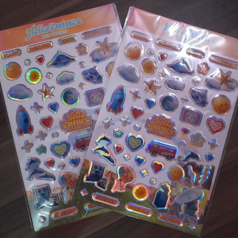 Ready Hologram Epoxy Sticker NCT Dream Hello Fututre Mark Chenle