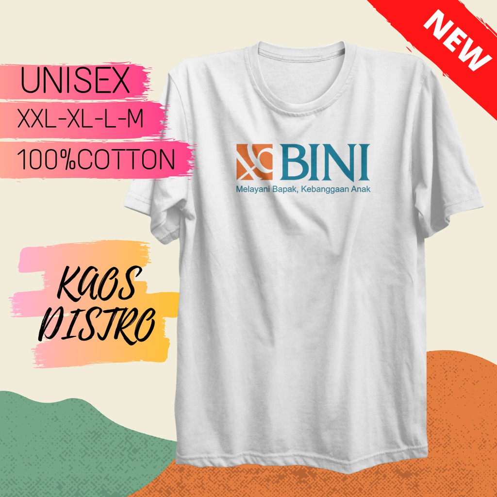 Kaos lucu pria wanita plesetan kata kata BINI baju cowok dewasa jumbo xxl murah keren terbaru 2021