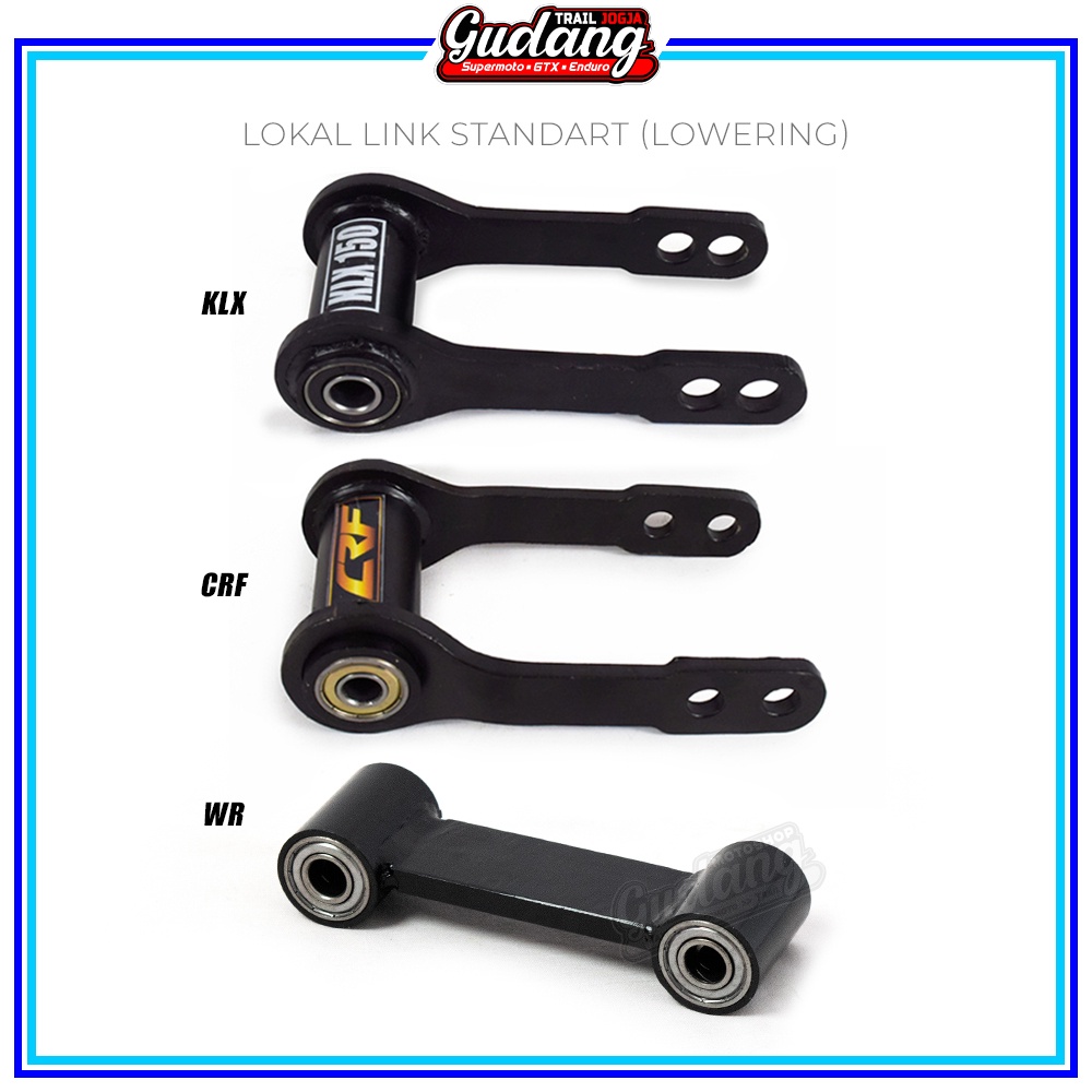 Unitrack Link Lengkung Link Standar Lowering KLX Dtracker CRF 150L WR 155 Hitam