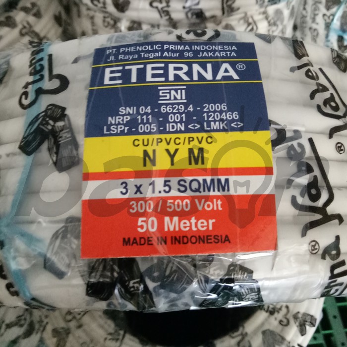 Eterna NYM 3x1.5mm @50m - Kabel Listrik TIDAK DI ECER