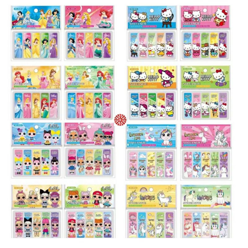 

Sticky Note / Pembatas Buku / Post It Plastik Hologram Gambar Fancy Karakter 100pcs