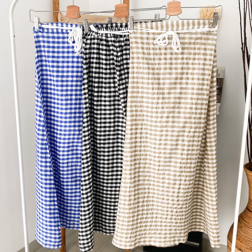 ACE SKIRT - korean skirt / rok katun kotak / wanita korea cantik / gingham murah