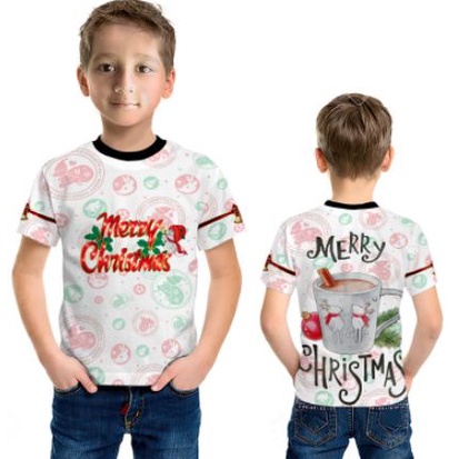 Kaos Baju T-shirt Murah Anak Laki-Laki Dan Perempuan Merry Christmas Natal 2021 Art24