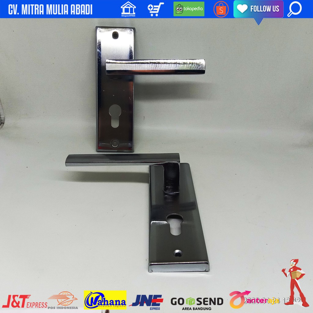 Kunci Pintu Kecil Silinder Premium HSJ GAGANG PINTU FULL SET 15 CM