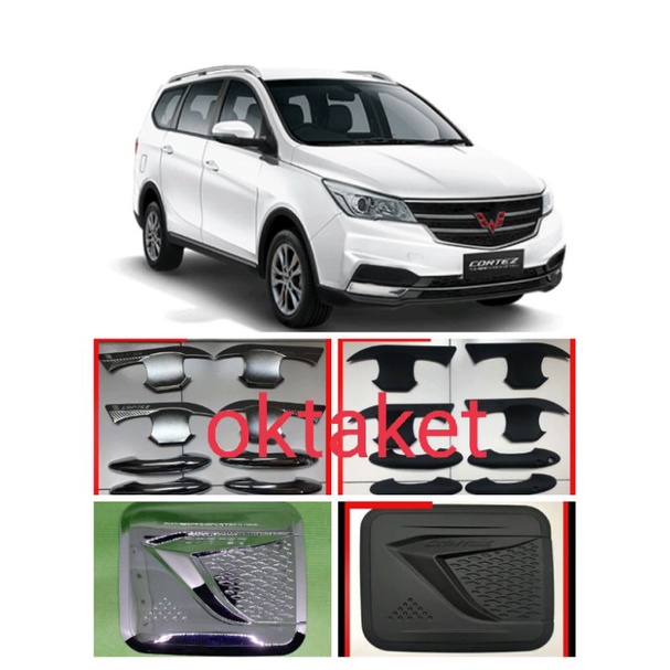 paket outer handle tank cover Wuling Cortez hitam chrome