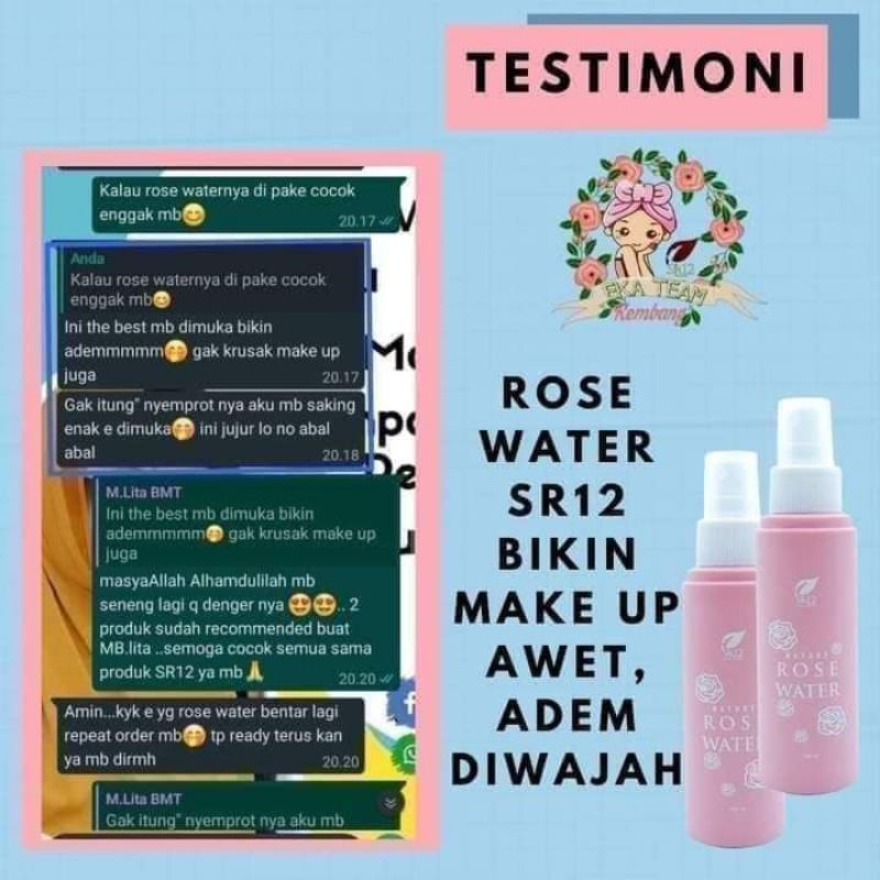 NATURE ROSE WATER SR12 / ROSE WATER SR12 / AIR MAWAR / FACE MIST