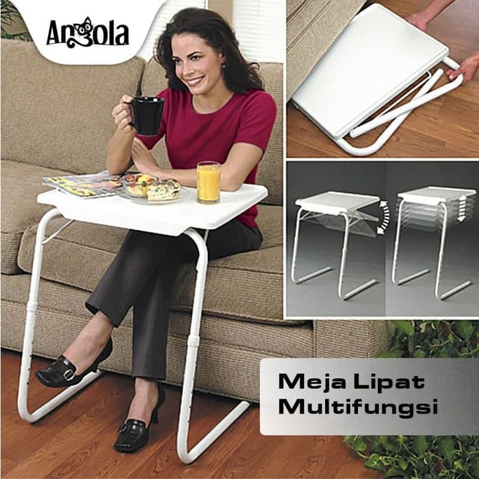 

ANG057 Angola Meja Lipat Portable D25 Meja Laptop/Makan/Belajar Serba