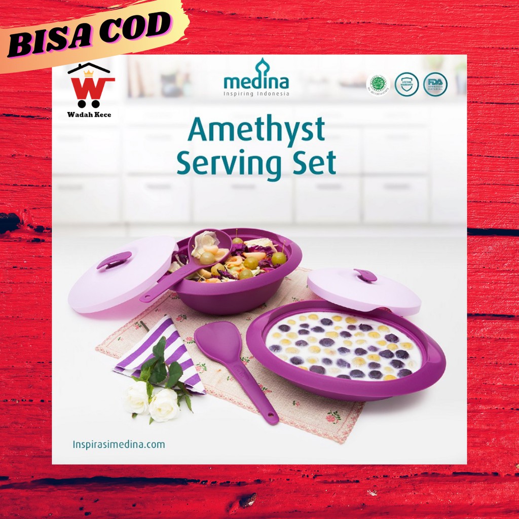 AMETHYST SERVING SET /  WADAH MAKANAN / MANGKOK SET / SENDOK SET / WADAH SAJI / WADAH SAJI MAKANAN