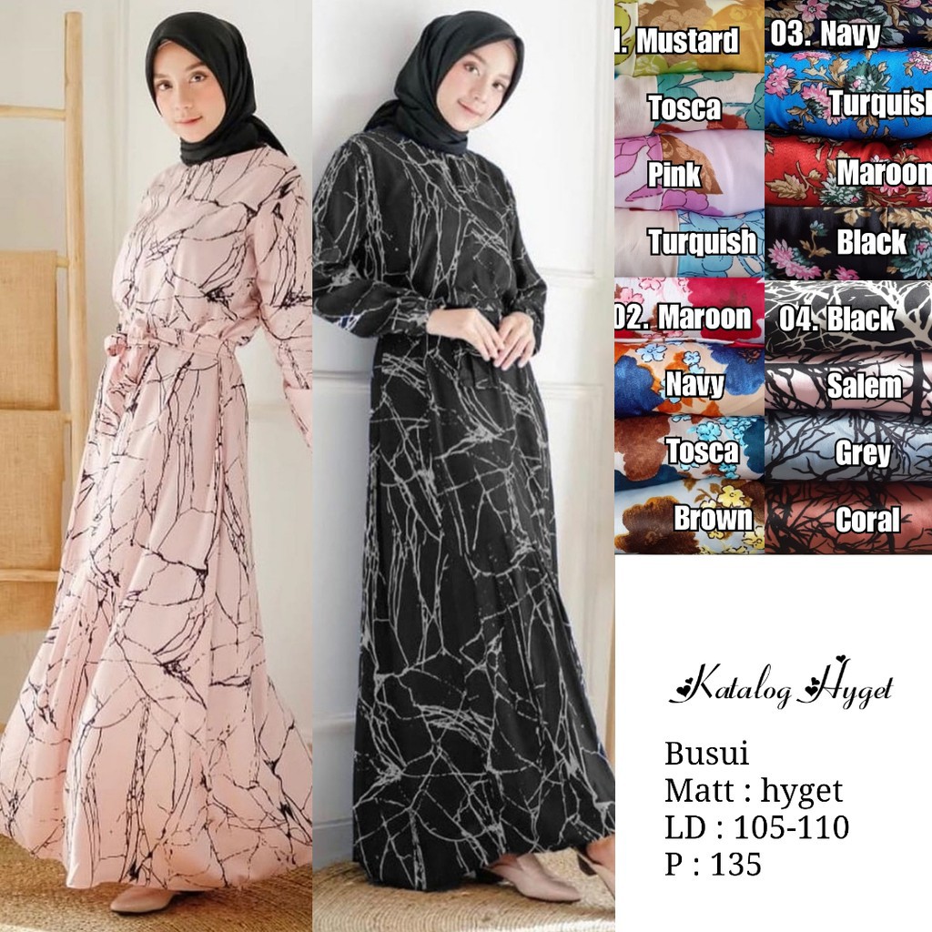 [BISA COD] GAMIS HYGET MOTIF Nagita Ranting Bunga - Gamis Murah Busui Friendly