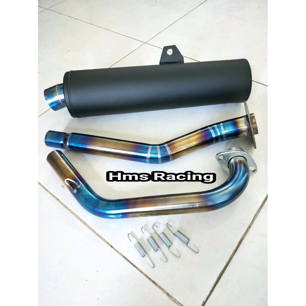 Knalpot Tsukigi Satria Fu - Fu New Leher Pelangi Blue Ste bac 87