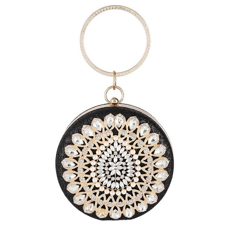 MV_Marvelouz MV7012101 tas Pesta Bulat Elegant (Ada Kotak,Tali Rantai) wanita import terbaru