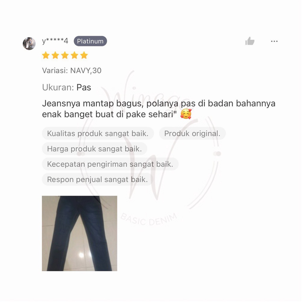 WINAGA- Skinny Jeans Pensil Panjang Wanita Stretch Polos