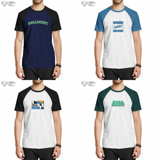 Kaos pria wanita reglan pendek original distro Bandung bullshirt