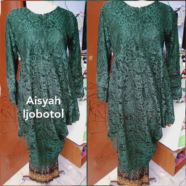 KEBAYA BROKAT BUSUI KEBAYA AISYAH TUNIK MIRING PANJANG KEBAYA CANTIK KEBAYA BROKAT