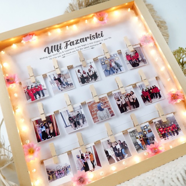 Polaroid Frame Jumbo Lampu Antipecah Diseeni - Kado Wisuda - Kado Polaroid - Bingkai Polaroid
