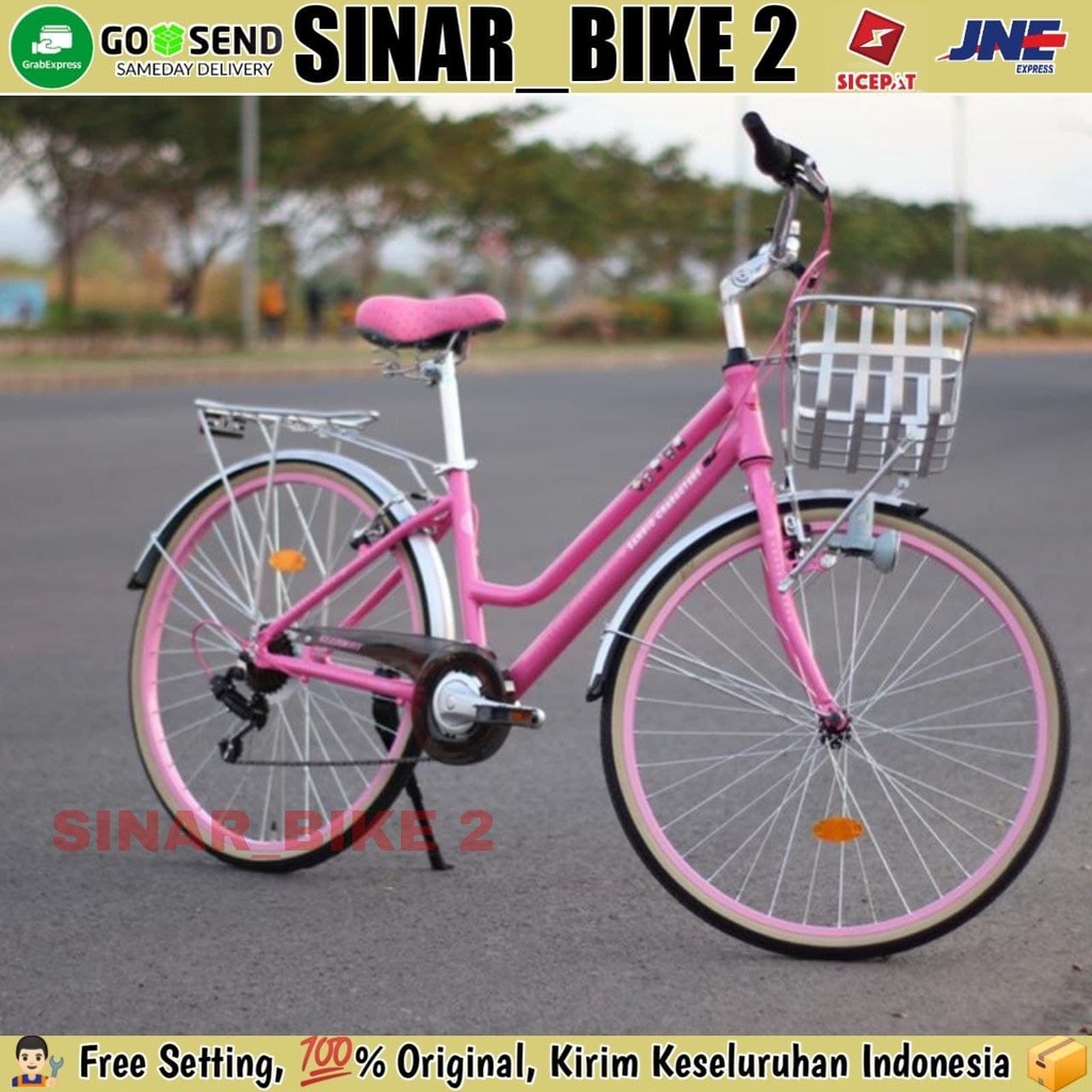 Sepeda Keranjang Dewasa 26 Inch ELEMENT Karen Sanrio 7 Speed