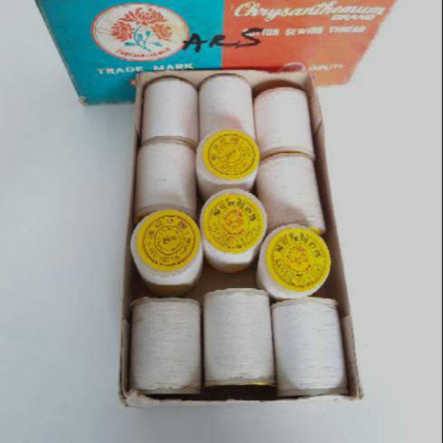Satu Paket Benang Layangan Jadul Cap Kembang Size 50