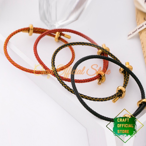 Gelang Tali Kawat Anti Air WaterProof Gelang Tali Emas Pandora Untuk Charm Emas