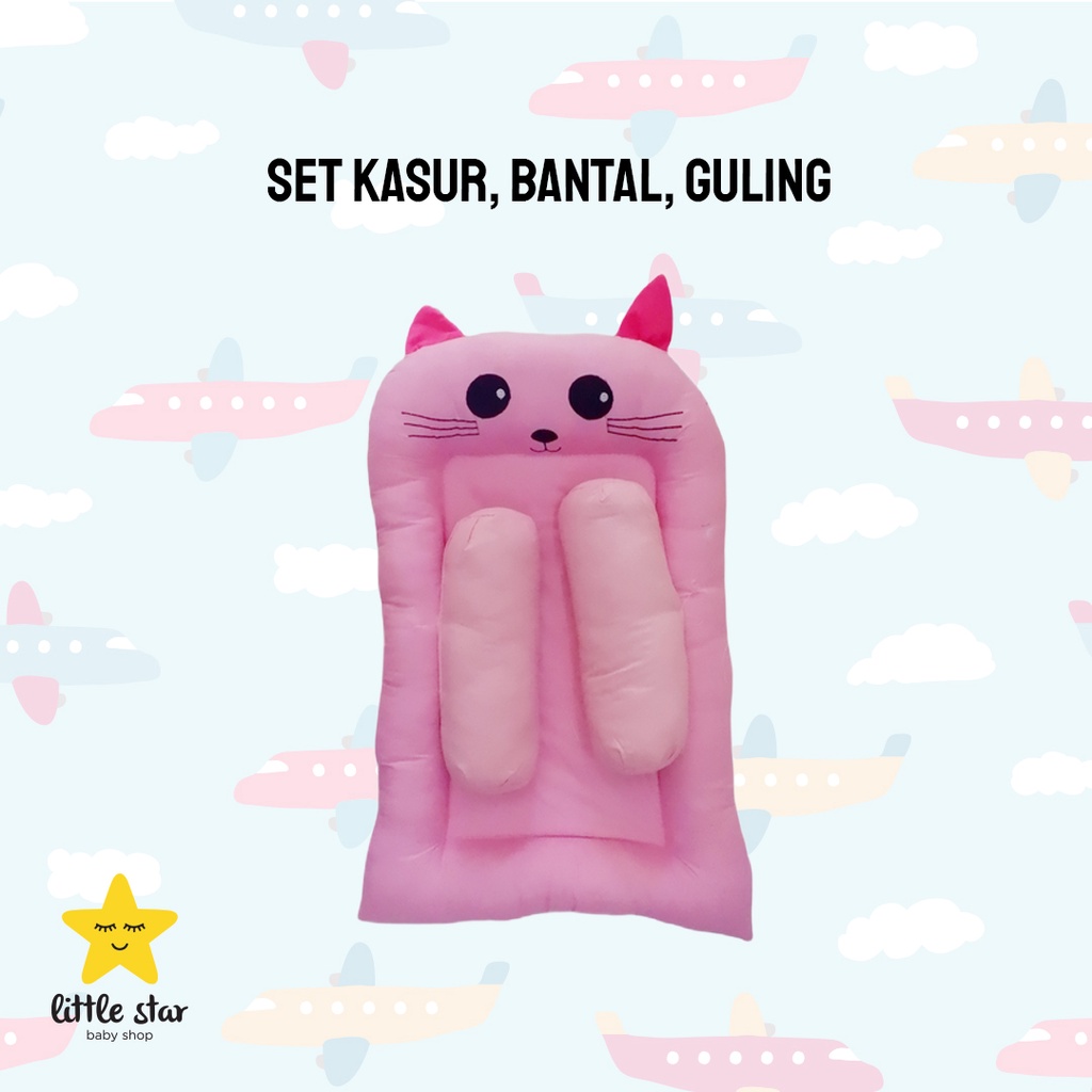 Vira Baby Set Kasur Guling Bantal Anak Bayi Karakter Cute