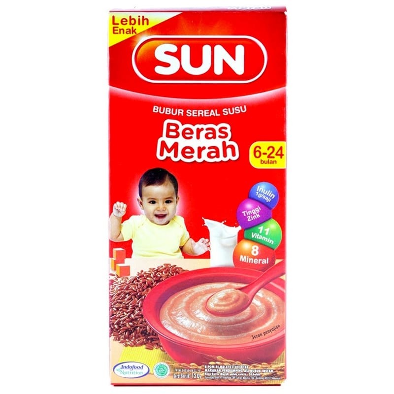 Sun Bubur Bayi Beras Merah 120G
