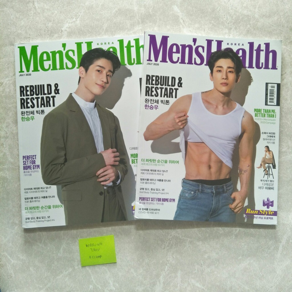 Men's Health Korea Magazine August 2020 Majalah Victon Han Seungwoo