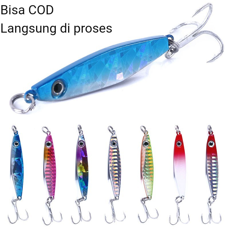 HENGJIA 1Pcs Metal Jig Umpan Pancing 7g/10g/15g/20g/21g/30g Swimbait Fishing Lure Ikan Bait Tackle