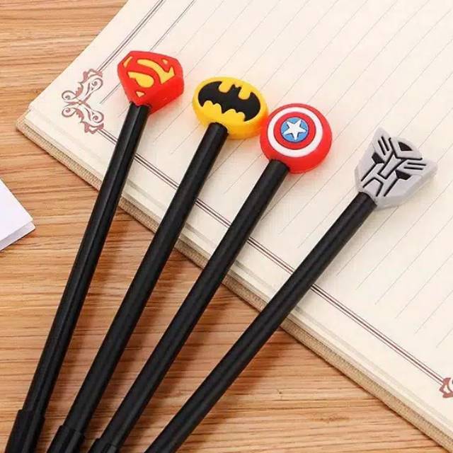 

Ready JKT batman superman transformer captain america balpoin pen pulpen gel ink