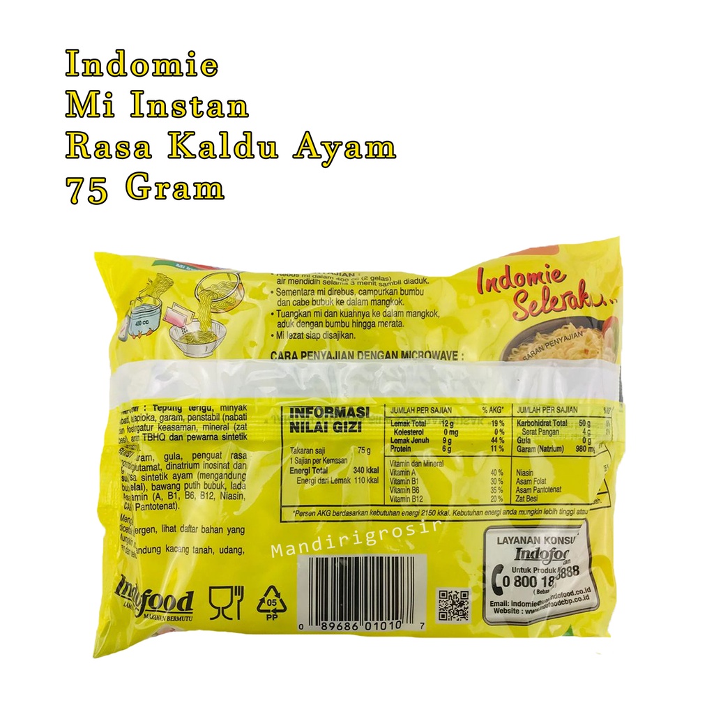 Mie instan * Indomie * kaldu ayam