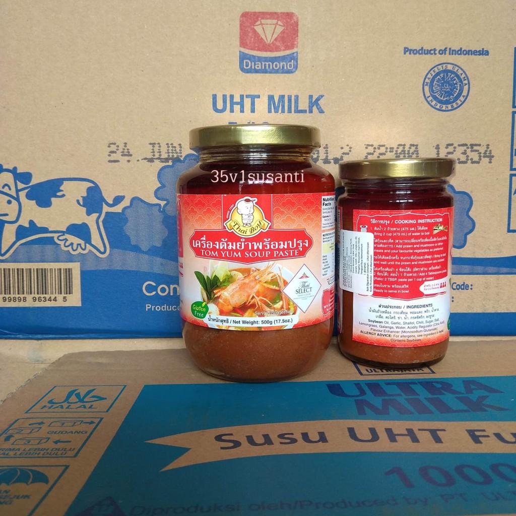 

TOM YUM PASTE THAI BOY PASTA TOM YUM BUMBU 500 GRAM (BESAR)