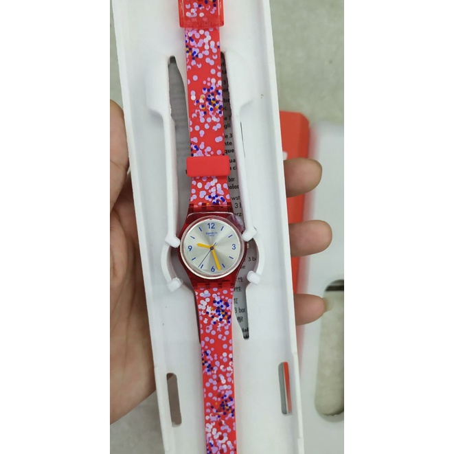 JAM TANGAN WANITA SWATCH LR136 CONFETTINI ROSI ORIGINAL