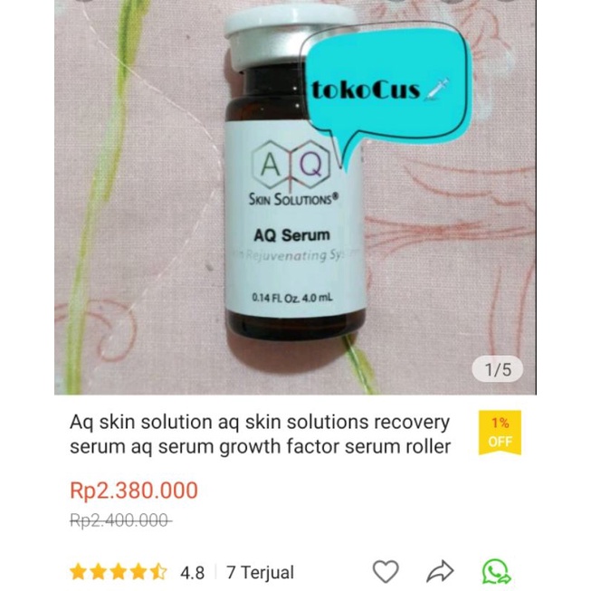 aq skin solutions / aq serum / serum MTS / human growth factor / serum wajah / aq skin solution