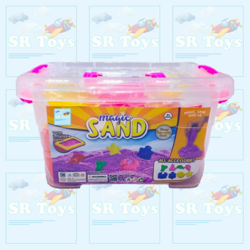 PROMO 1 SET PASIR AJAIB / MAGIC SAND 1 KG bisa 2 Warna TATAKAN BALON COD