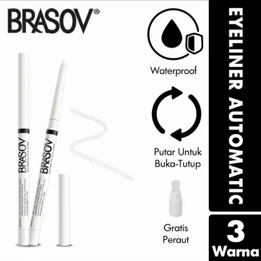 ★ BB ★ BRASOV Automatic Eye Liner Waterproof - Eyeliner Putar