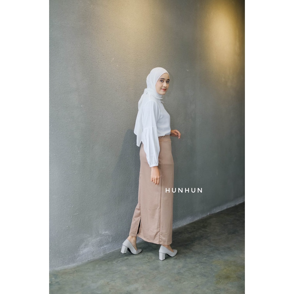 ROK SPAN SCUBA / ROK SPAN MAXI PANJANG/ LONG SPAN SKIRT SCUBA / ROK KERJA