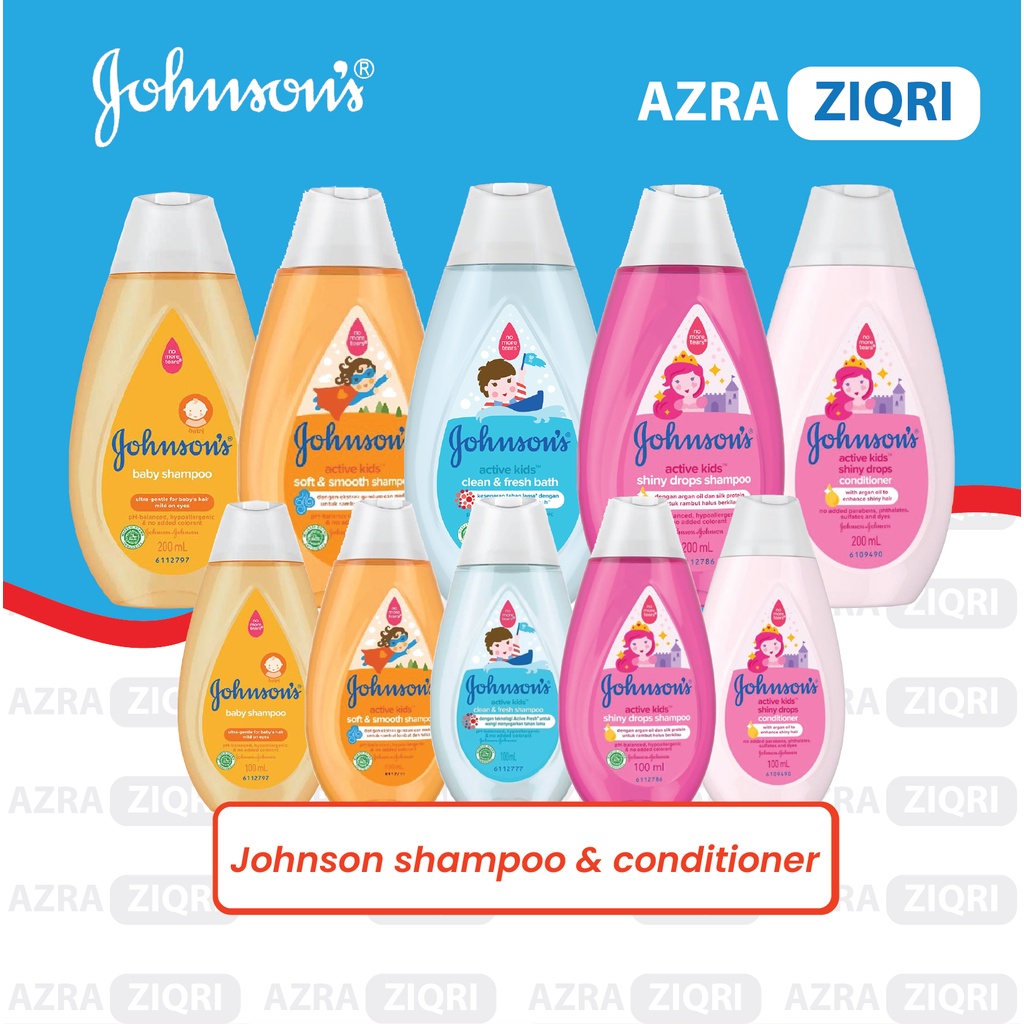 Johnson's Johnson baby kids active kids shiny drops clean and fresh soft smooth gold shampoo