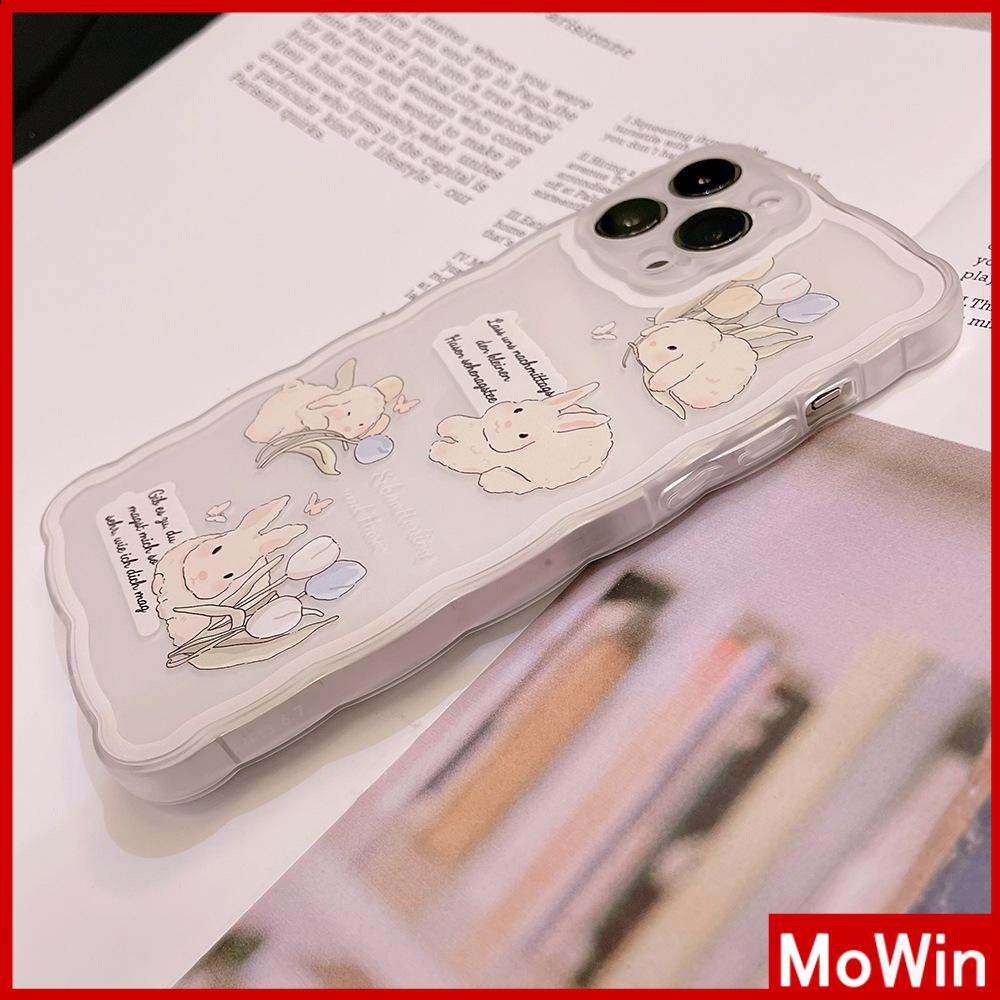 Soft Case Silikon Transparan Anti Slip Shockproof Motif Kelinci Untuk iPhone 13 Pro Max 12 Pro Max 11 7Plus
